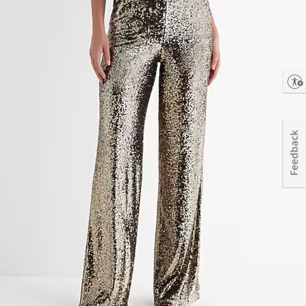 Express Gold Sequin Women's Pants